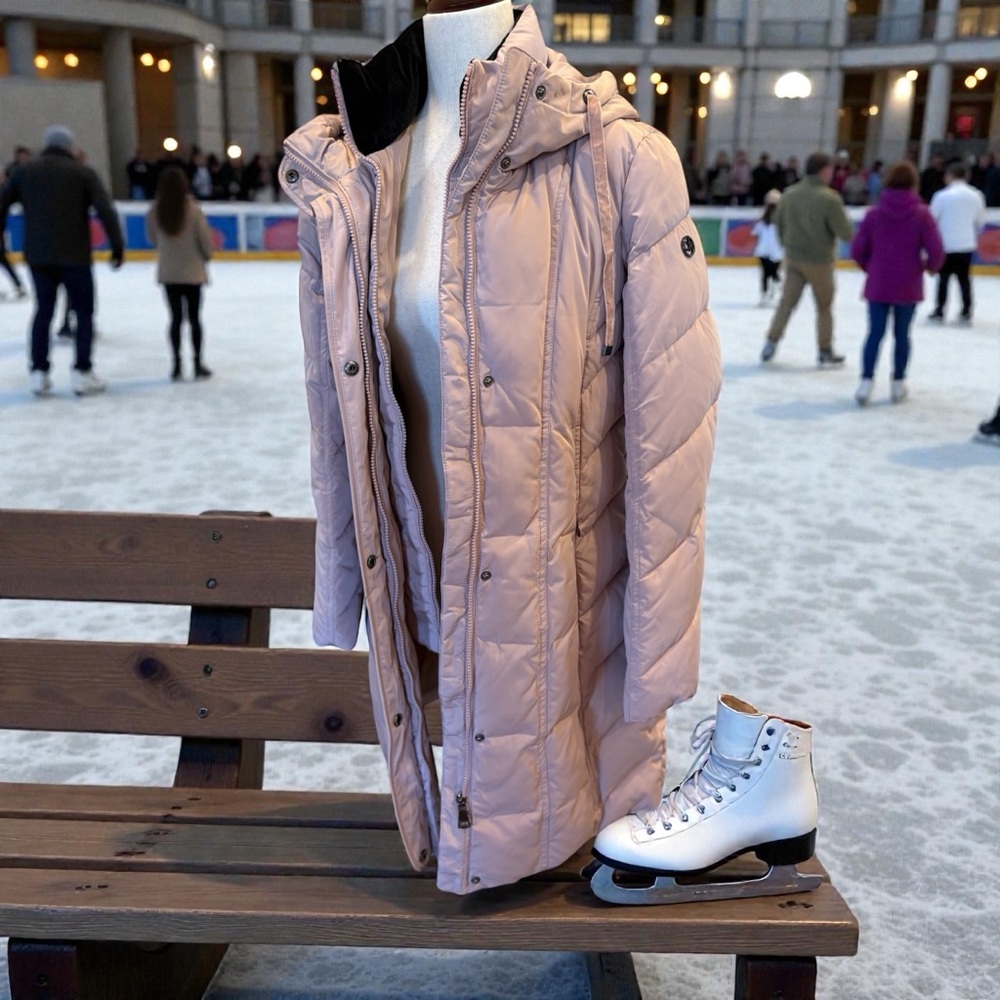 Calvin Klein Atmosphere Pink Hooded Mid-Length Puffer Coat ~ NWOT ~ size Small - Picture 15 of 15